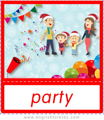 Party, Christmas flashcards