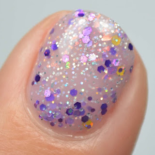 purple glitter nail polish