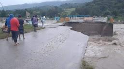 Sungai Gumbasa Meluap, Akses Jalan Palu-Kulawi dan Palu-Tolitoli Putus