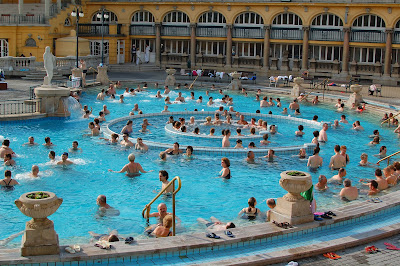 Széchenyi Bath outdoor pool by day