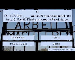 On 12/7/1941, ___ launched a surprise attack on the U.S. Pacific Fleet anchored in Pearl Harbor.  Answer choices include: Great Britain, China, the Soviet Union, Japan