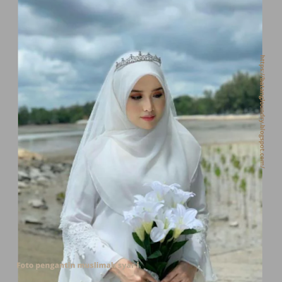 Foto pengantin muslimah syar i
