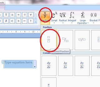 Cara menulis Rumus Matematika di Microsoft word 2007 dan 