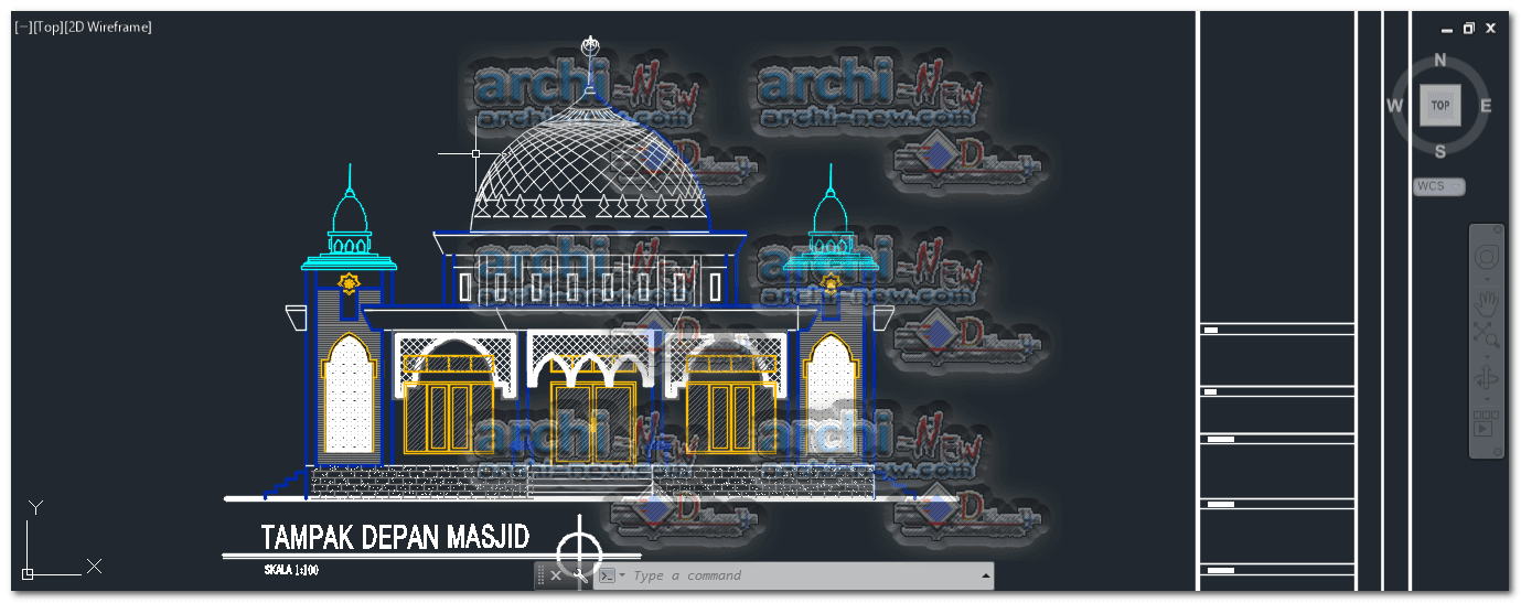  masjid  FIX belawan mosque  dwg Archi new Free Dwg file 