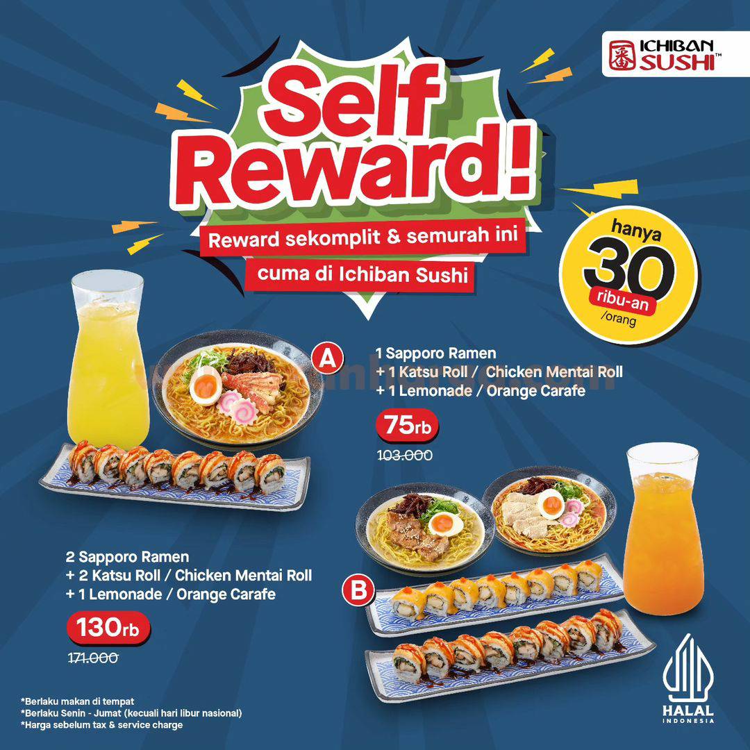 Promo ICHIBAN SUSHI Paket SELF REWARD