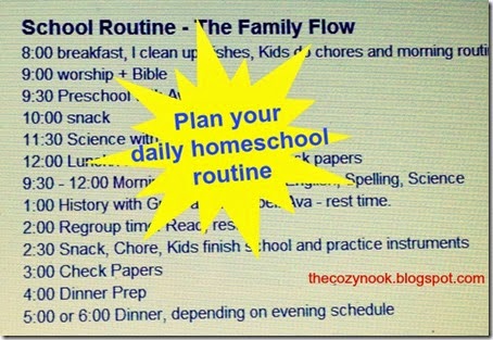 Our Homeschool Routine - The Cozy Nook