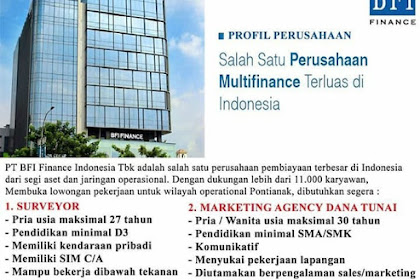 Lowongan Kerja Pontianak - PT BFI Finance Indonesia 