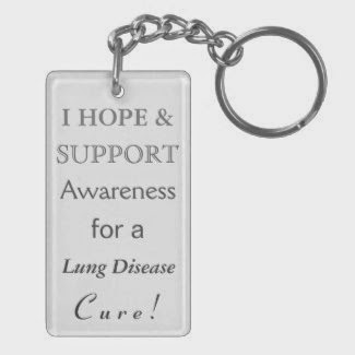 Lung Disease Pearl Awareness Ribbon Custom Art Key Chains