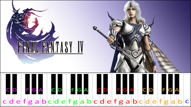 Victory Fanfare (Final Fantasy IV) Piano / Keyboard Easy Letter Notes for Beginners