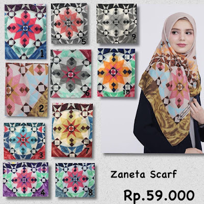 scarf zoya, segiempat zoya, kerudung zoya terbaru, koleksi terbaru zoya 2018