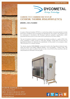 CCK-25/6800, Climatic Chamber for tests of EXTERNAL THERMAL INSULATION COMPOSITE SYSTEMS (ETICS) WITH RENDERING acc. With ETAG.004)