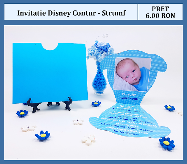 invitatii botez contur Strumf