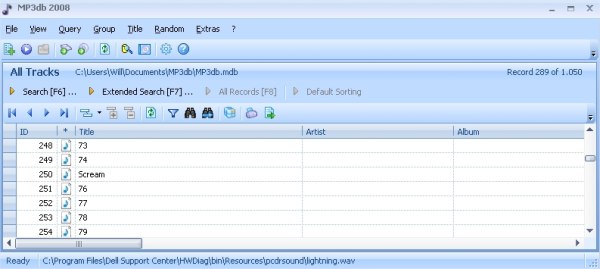 MP3db, Encontre rapidamente todos os arquivos de áudio presentes no seu disco rígido(Freeware)