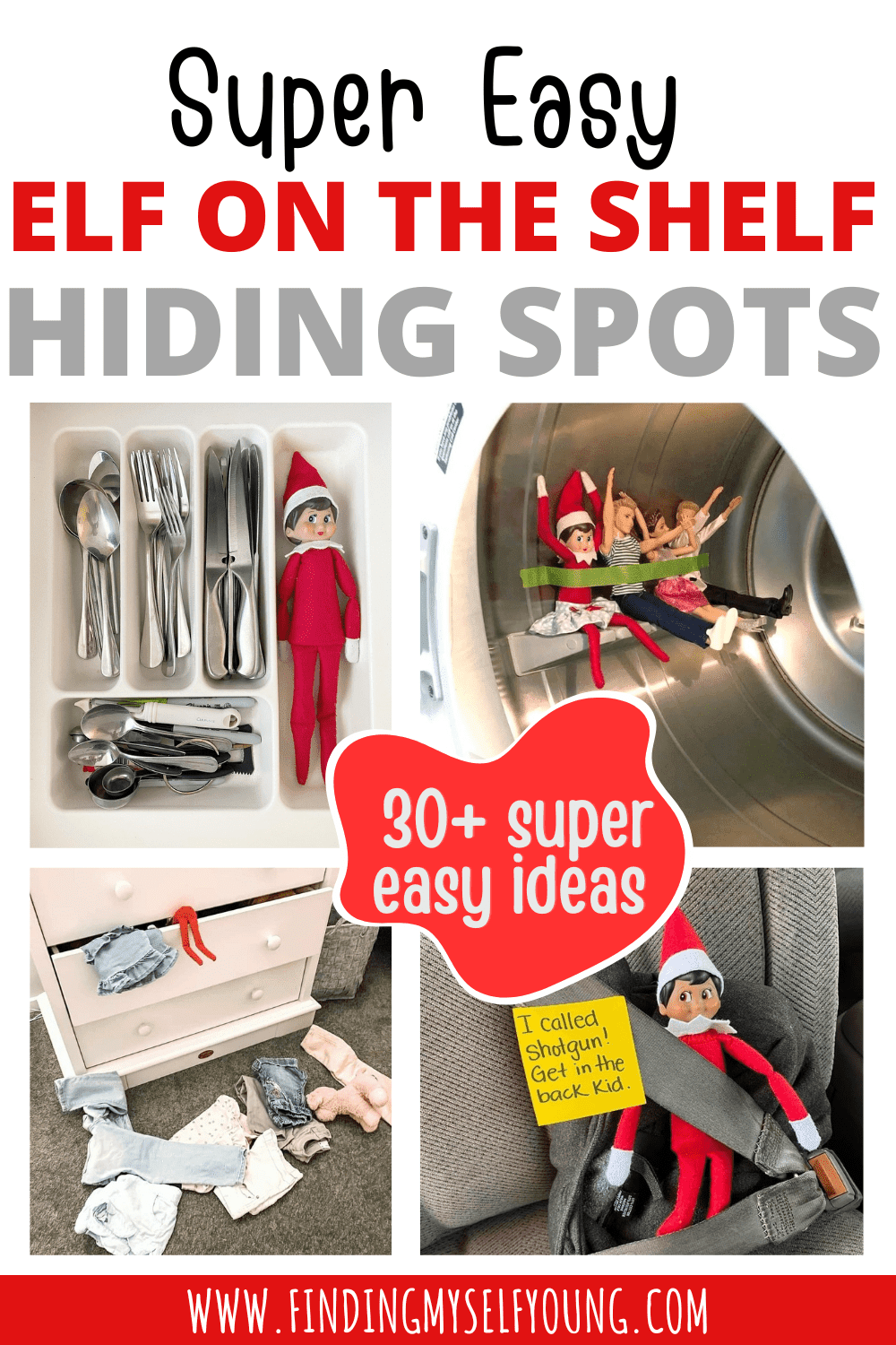 super easy elf on the shelf hiding spots