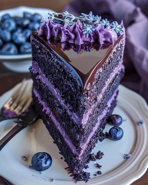 Blueberry Chocolate Lavadender Dream Cake