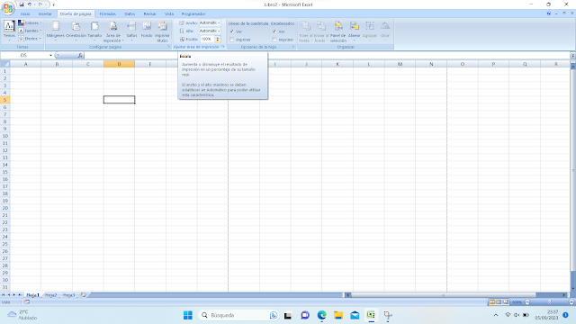 Cambiar la escala del área de impresión en Excel