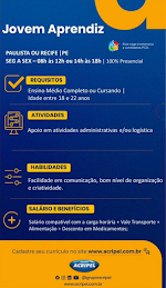 Vaga de Jovem Aprendiz em Recife/PE