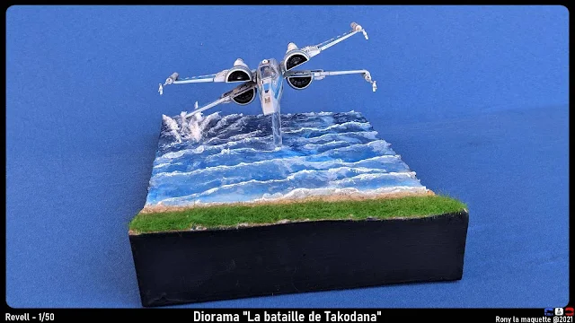 Diorama Starwars X-Wing Fighter " La bataille de Takodana"