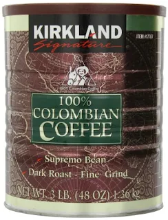 Supremo Bean 100% Dark Roast-Fine Grind Colombian Coffee - Kirkland Signature