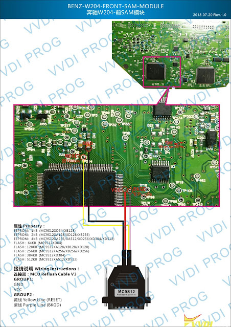 Clone Mercedes W204 SAM Module by VVDI Prog 1