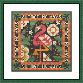 Animal cross stitch Flamingo pattern - Tango Stitch