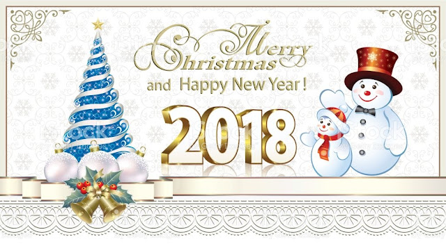 merry christmas and happy new year 2018