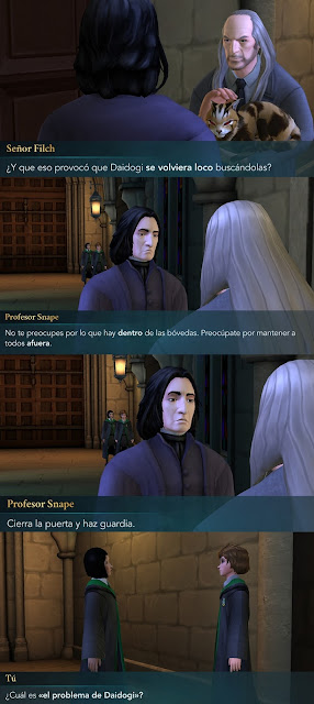 Hogwarts Mystery fotonovela filch snape norris