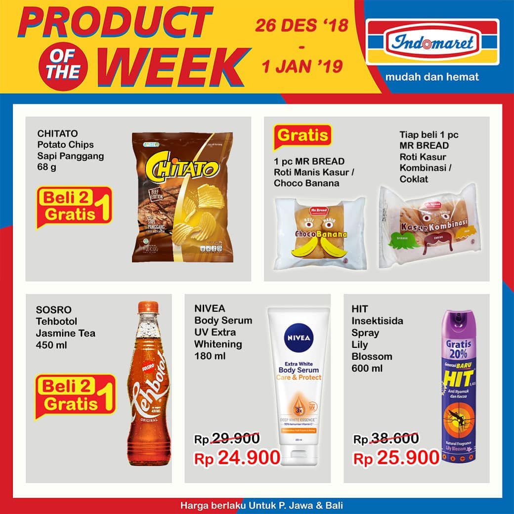 Indomaret - Promo Product of The Week Periode 26 - 01 Jan 2019