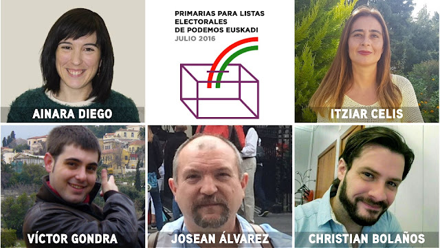 barakaldeses que participan como candidatos a las primarias de Podemos para las autonómicas