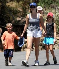 actress reese witherspoon with her kids
