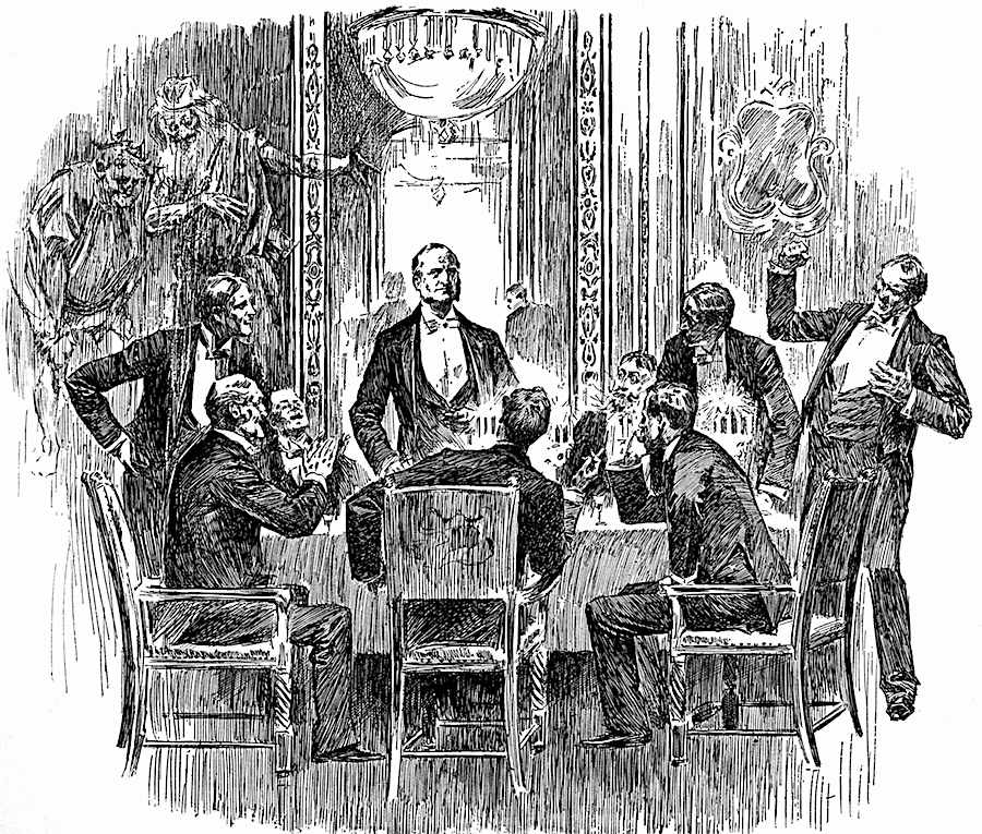 1891 men's club, an illustration of wealthy white male heterosexuals