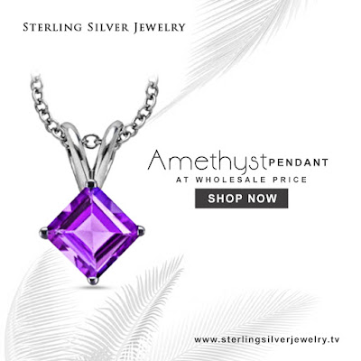 amethyst sterling silver wholesale pendant