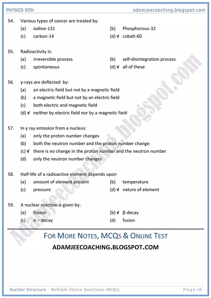 nuclear-structure-mcqs-physics-10th