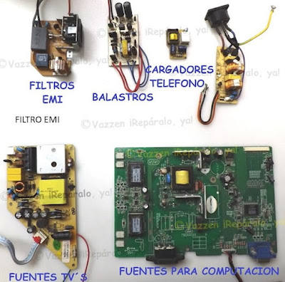 Equipos electrónicos que usan resistencias de descarga.