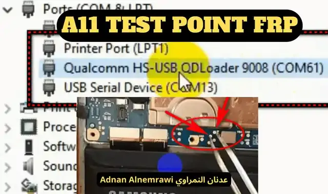 bypass frp samsung a11 test point