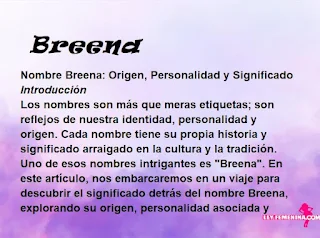 significado del nombre Breena