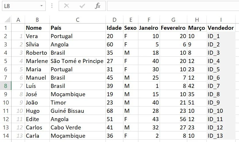 Usar índice e corresp