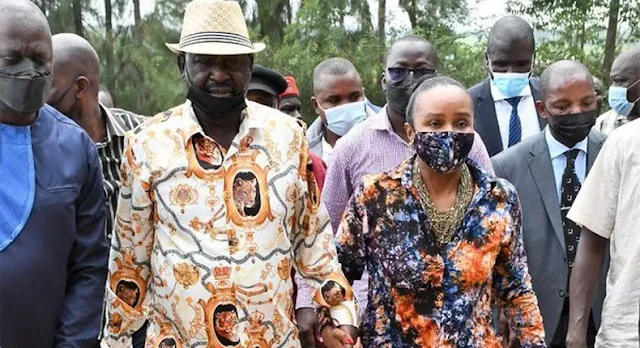 Health CAS Mercy Mwangangi  and Raila Odinga photo