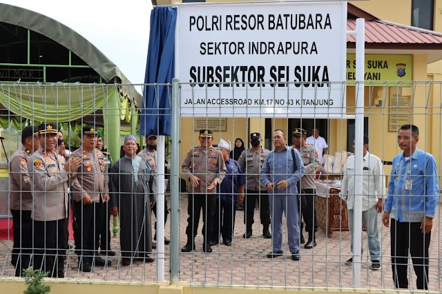 Kapolres Batu Bara Resmikan Dua Pos Polisi Sub Sektor Tanjung Tiram dan Sei Suka 
