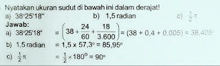 Geometri Dimensi Dua :Satuan Ukuran Sudut Dalam Radian