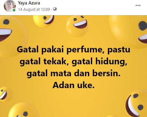 Alahan Bau Wangi Sampai Bengkak Mata