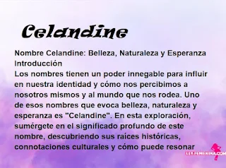 significado del nombre Celandine