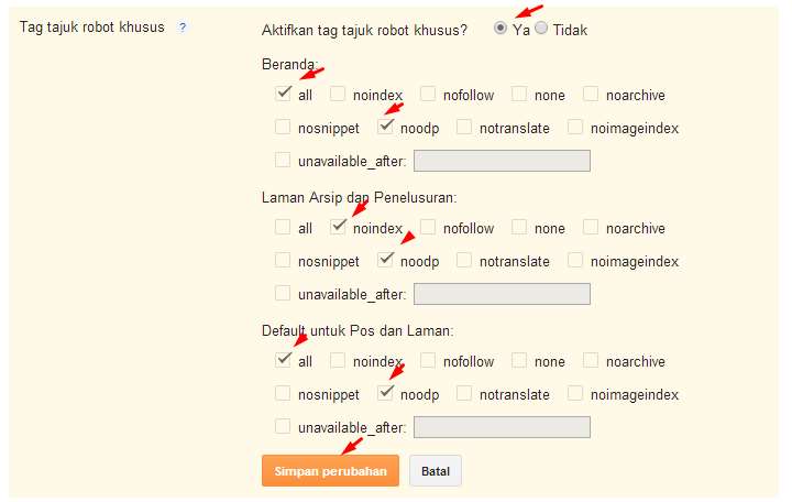 Tag Tajuk Robot Khusus Blogger