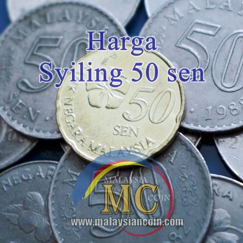 Harga duit syiling 50 sen mengikut tahun - Malaysian Coin