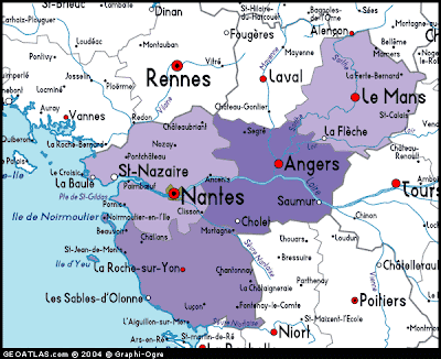 Pays de la Loirre Geography Region Maps