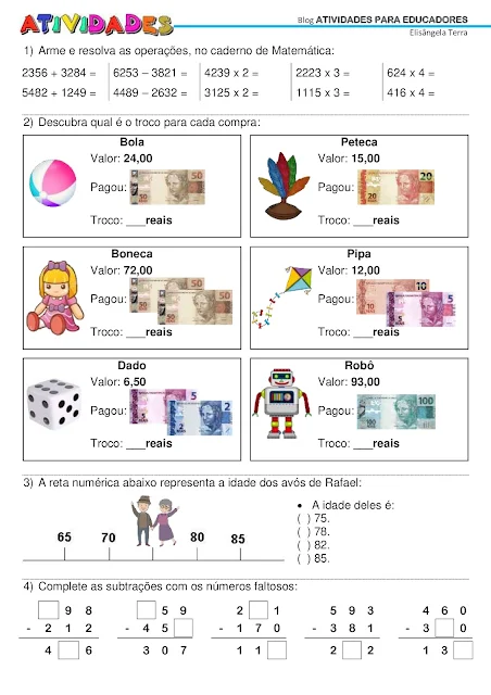 Operações e real
