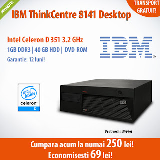 Calculator IBM ThinkCentre 8141 Desktop Intel Celeron 3.2 GHz, 1 GB DDR, HDD 40 GB, DVD-ROM 