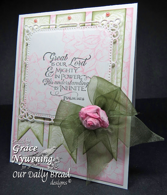 ODBD Stamps, Scripture Collection 11, Dahlia, Vine Background, designed by Grace Nywening