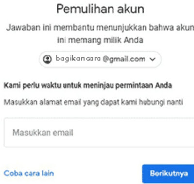 Cara memulihkan akun Google