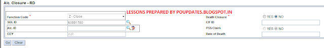 pofinacle guide for rd account closure